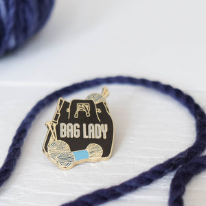 Hard Enamel maker Pin: Bag Lady