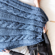 Chunky Cable Blanket Knitting Pattern