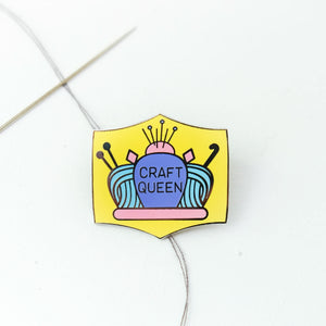 Hard Enamel maker Pin: Craft Queen