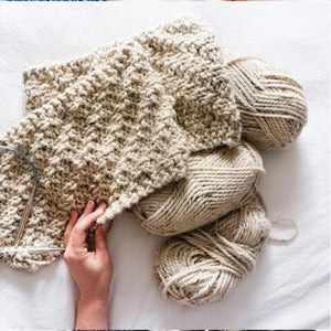 Chunky Textured Scarf Knitting Pattern