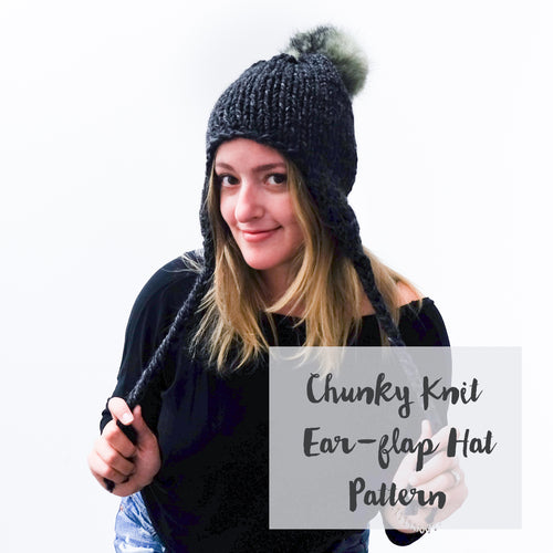 Chunky Earflap Hat Knitting Pattern
