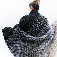 Chunky Gradient Ombre Fade Blanket Knitting Pattern