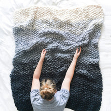 Chunky Gradient Ombre Fade Blanket Knitting Pattern
