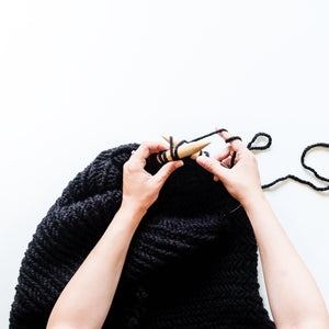 Chunky Herringbone Blanket Knitting Pattern