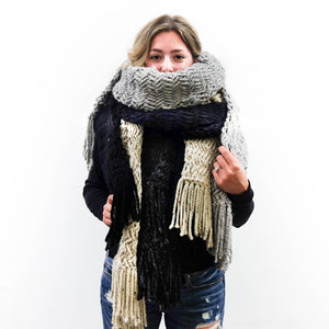 Chunky Herringbone Scarf Knitting Pattern