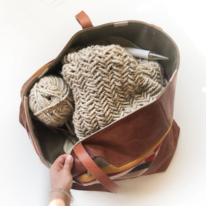 Chunky Herringbone Blanket Knitting Pattern