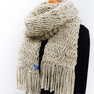 Chunky Herringbone Scarf Knitting Pattern