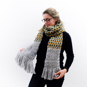 Colourful Textured Scarf Knitting Pattern