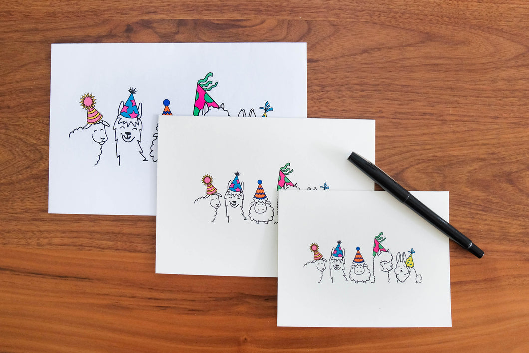 Digital Download: Alpaca Party Card