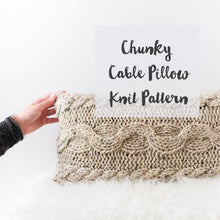 Chunky Cable Pillow Knitting Pattern