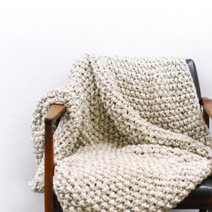 Chunky Seed Texture Blanket Knitting Pattern