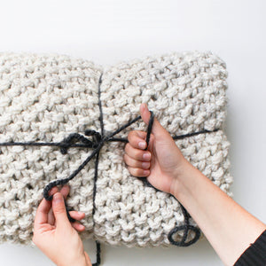 Chunky Seed Texture Blanket Knitting Pattern