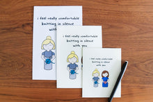 Digital Download: Silent Knitting Fiber Friend Card