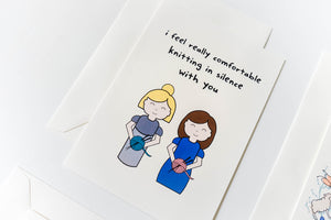 Digital Download: Silent Knitting Fiber Friend Card