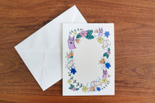 Digital Download: Alpaca Floral Wreath Card